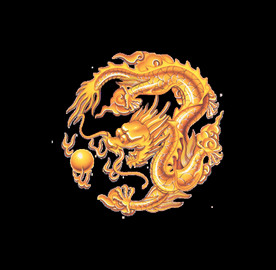 中国风金色龙元素