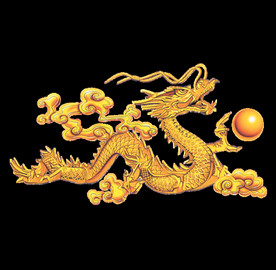 中国风金色龙元素