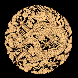 中国风金色龙元素