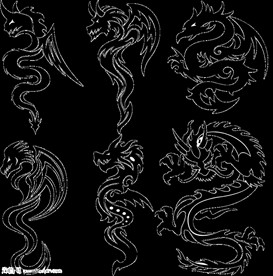 中国风金色龙元素