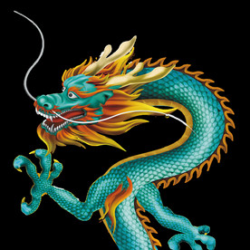 中国风金色龙元素