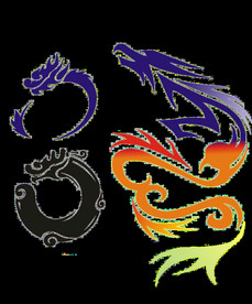 中国风金色龙元素