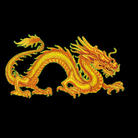 中国风金色龙元素