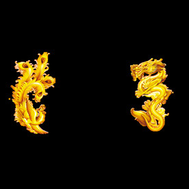 中国风金色龙元素