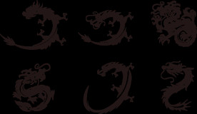 中国风金色龙元素