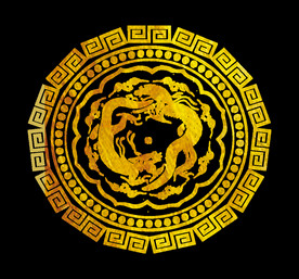 中国风金色龙元素