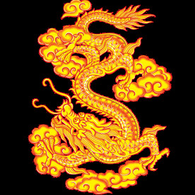 中国风金色龙元素