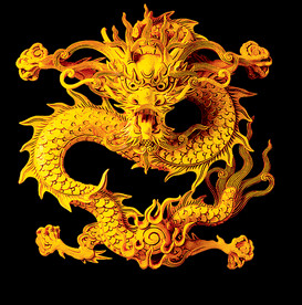 中国风金色龙元素
