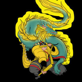 中国风金色龙元素