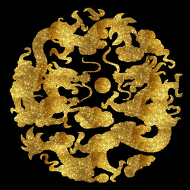 中国风金色龙元素