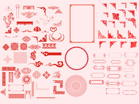 古风边框花纹素材