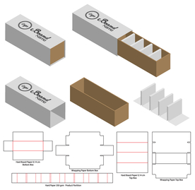 抽拉式隔档产品纸盒包装