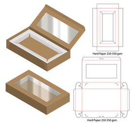 简易PVC开窗翻盖纸盒包装