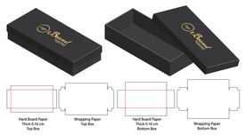 简易天地盖黑卡纸盒包装