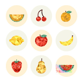 矢量图西瓜草莓矢量樱桃梨子