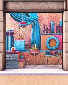 C4D 模型彩绘彩色石头大理石
