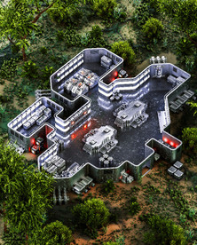 C4D 模型 避难所基地空间站