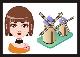 手绘卡通插画