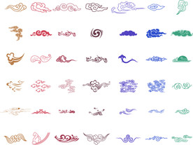 云 中国风云纹矢量