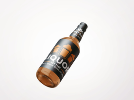 玻璃啤酒瓶样机PSD智能贴图