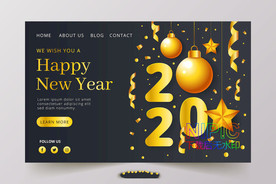 红色鼠年快乐元旦节大吉图片