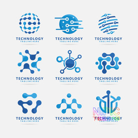 生物学有机粒子矢量分子背景图