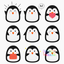 表情矢量模版格式小动物eps