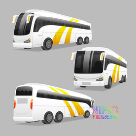 模版城市公交车格式平面图ai