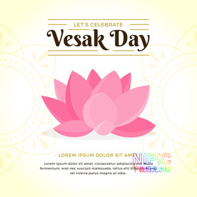 简笔画模板荷花图背景素材图形