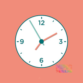 时钟闹钟背景卡通秒表模版模板