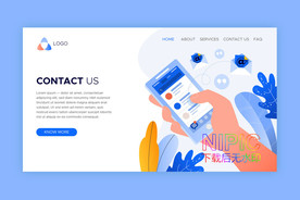 商务话务员客户服务矢量图图形