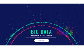 等距点线地球模板海报手机模版
