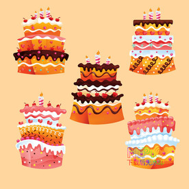 背景图矢量生日蛋糕点甜点ai