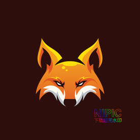 背景图卡通小狐狸模版矢量图片