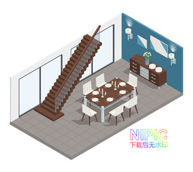 格式图形素材模版等距矢量模板