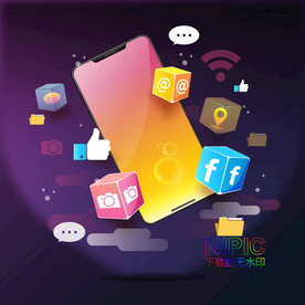 信号wifi背景图矢量图通信