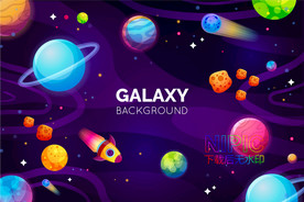 模版蓝色宇宙文件水星太空背景