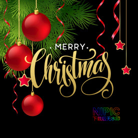 矢量图圣诞老人吊球图片圣诞树