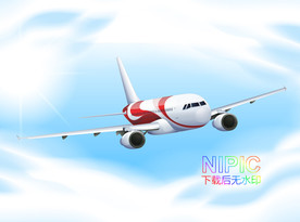 矢量模板格式大飞机侦察机模版