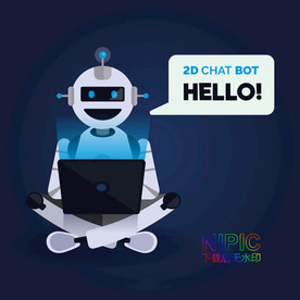 背景图片文件素材矢量图机器人