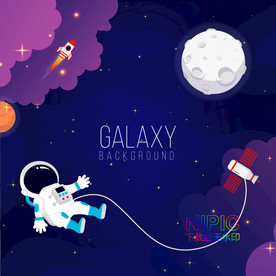 卡通模版蓝色下载银河系金星