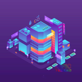 eps下载素材大厦3d海报