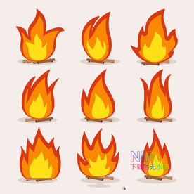 金黄eps格式图片下载燃烧火