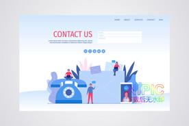 背景ui网页设计矢量话务员