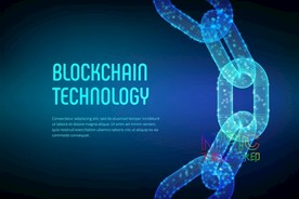 区块链矢量图全球化技术科技