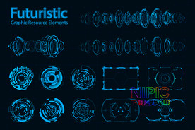 futuristic高科技边框