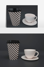 C4D 模型一次性外带咖啡杯