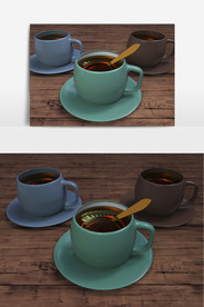 C4D 模型咖啡杯