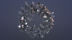C4D 模型环装城市
