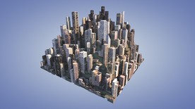 C4D 模型平面城市